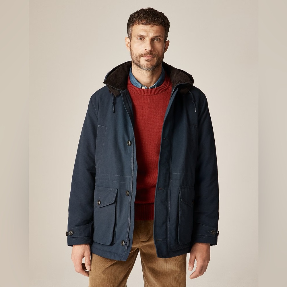 J. CREW Country jacket with removable hood and PrimaLoft® in Navy M $548
C0040‎